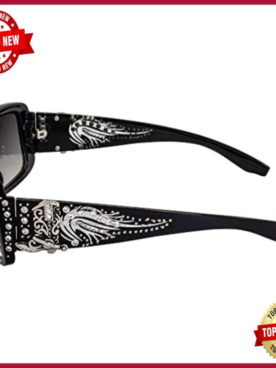 Bling Rhinestone Sunglasses 2 Pack Oversize Studded Fashion